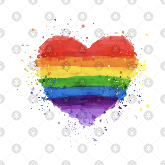Watercolor LGBTQI+ Pride Flag by la'lunadraw