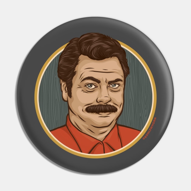 Ron Swanson Pin by Ronlewhorn Industries