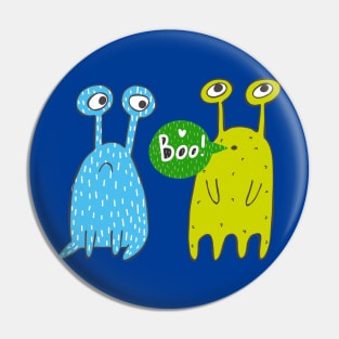 Cheering Monster with a Friend Pin