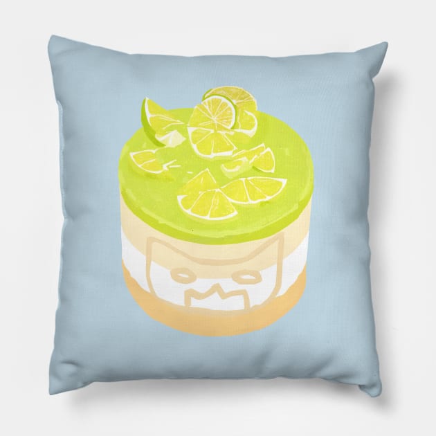 Meow Mousse Lime Pillow by SmoonKape