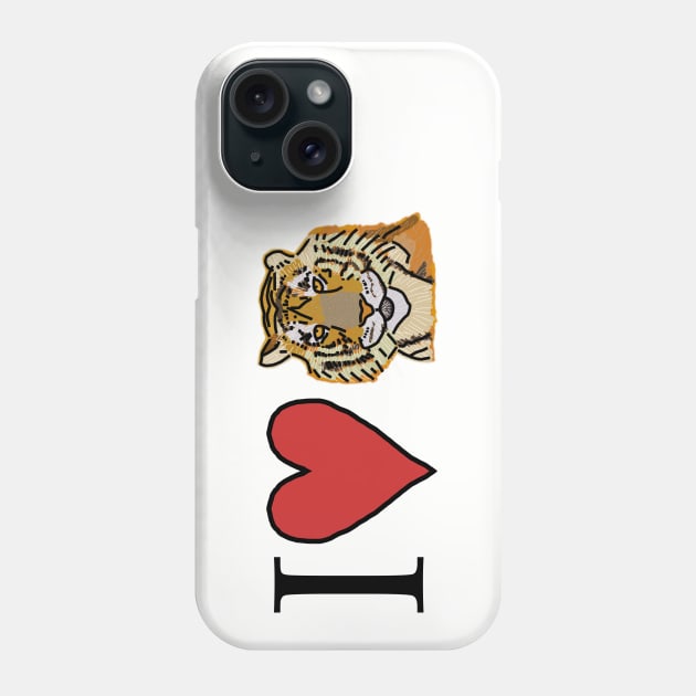 I Love This Tiger Phone Case by ellenhenryart