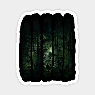 Mysterious Wild Forest - Misty Day Hike Magnet