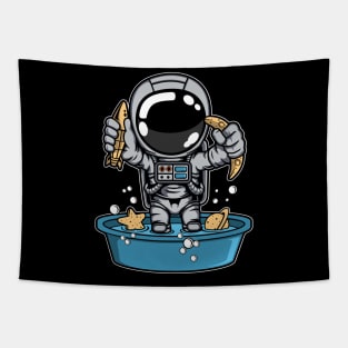 Astronaut Bath Tub Tapestry