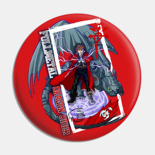 Fullmetal Dragon Rider Pin by inhonoredglory