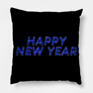 Happy New Year - Blue Pillow