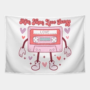 Mix Tape Love Songs T Shirt Valentine T shirt For Women Tapestry