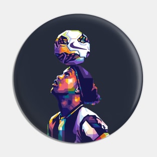 Ronaldinho WPAP style Pin