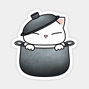 Cat in the Pot Magnet