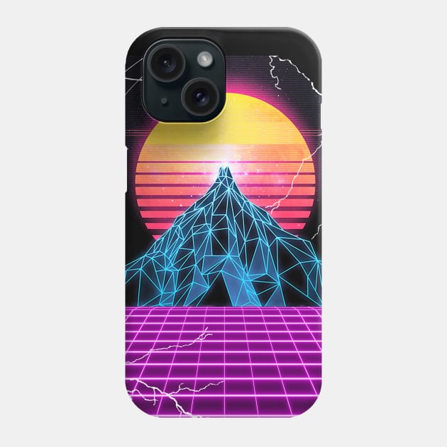 Outrun Synthwave Vaporwave Aesthetic sunset 80s style Phone Case by mohazain