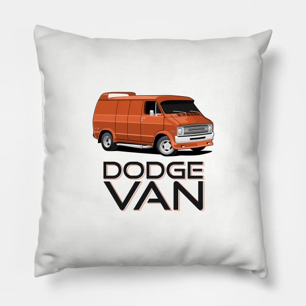 Dodge Van Classic Pillow by masjestudio