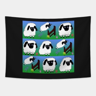 Playful sheep 2 Tapestry