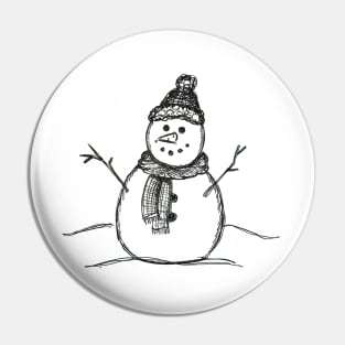 Snowman Pin