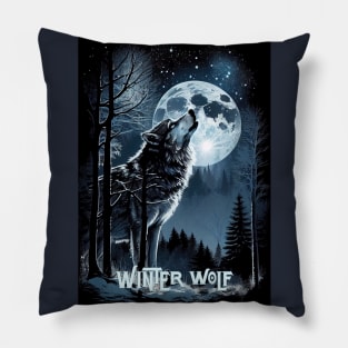 Winter Wolf Pillow