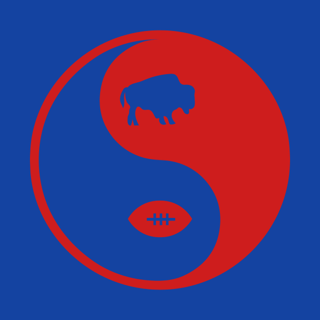 Ying Yang Buffalo NY New York Football by PodDesignShop