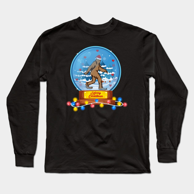 Hide And Seek Bigfoot Christmas Snow Globe Tshirt Hide And Seek
