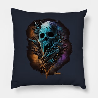 Smoking Skull Pillow