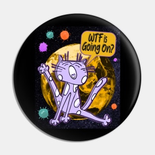 WTF Is Going On (Covid Virus Scaredy Cat) Pin