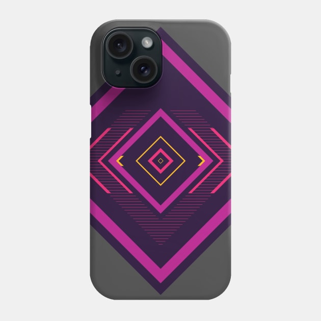 Abstact geometric cubes Phone Case by Inch