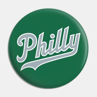 Philly Script - Green/Silver Pin