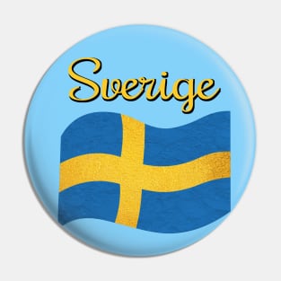 The flag of Sweden Sverige Pin