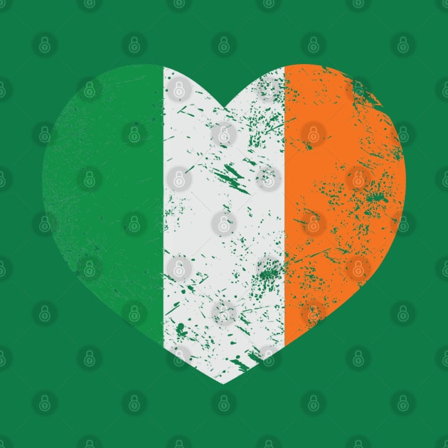 Irish Flag Heart Design by PsychoDynamics