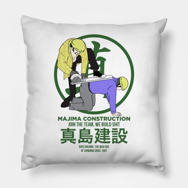 Majima Construction Pillow by Soulcatcher