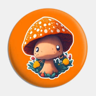 Kawaii mushroom is my best friend, I love it V2 Pin