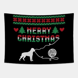 Rottweiler Dog Stitch Christmas Design Tapestry