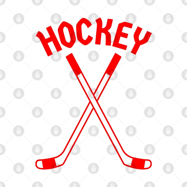 HOCKEY CROSSED STICKS LOGO by HOCKEYBUBBLE