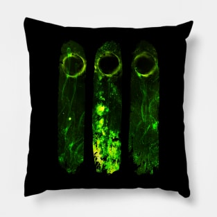 Alien Life - Planets and Stars (Green Space Plasma) Pillow