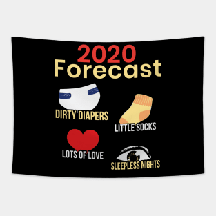 Funny New Parent 2020, Pregnancy Reveal, New Mom, Dad print Tapestry