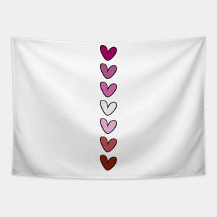 Lesbian hearts flag Tapestry