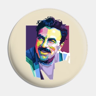 Tom Selleck pop art WPAP Pin