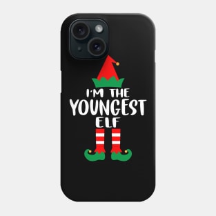 I'm the youngest ELF Family Matching Group Christmas Costume Pajama Funny Gift Phone Case