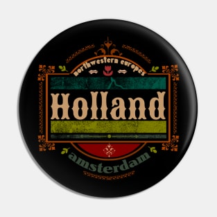 Amsterdam holland emblem logo vintage Pin