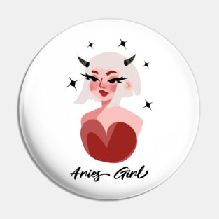 Aries Astrology Horoscope Zodiac Birth Sign Gift for Women Pin