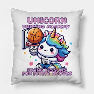 Unicorn Dunking Academy Pillow