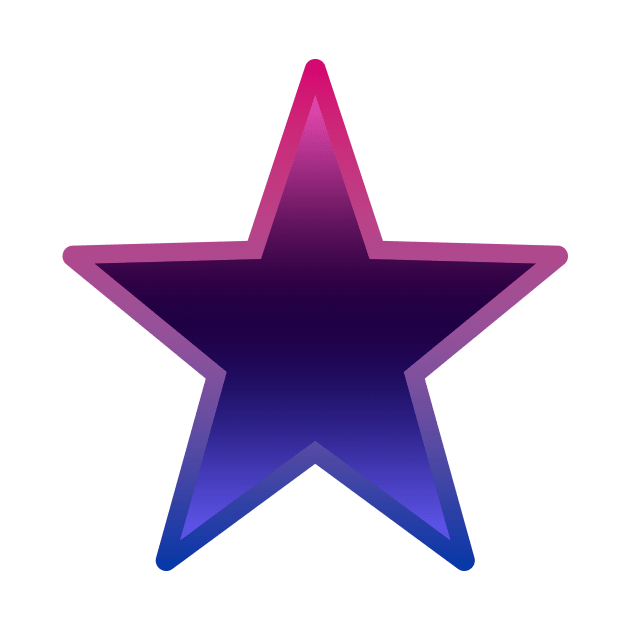 Bi+ Star (Omni Flag with Bi Flag outline) by opalaricious