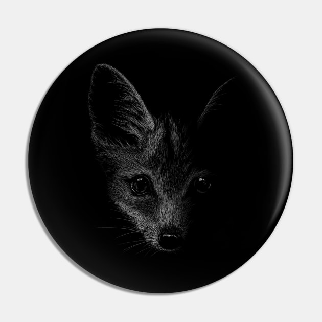 Fox Illustration Pencil Drawing Fox In The Dark Pin by SkizzenMonster