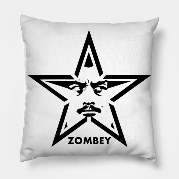 Johnny Zombey-White Pillow by notacraftyusername