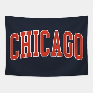 Chicago - jersey college university font text letters football baseball christmas birthday gift letters text basketball softball volleyball hockey love fan player gift for men women kids mothers fathers day dad mom vintage retro city state name Tapestry