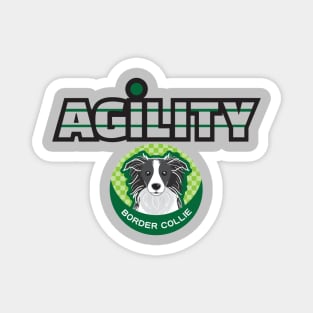 Border Collie Dog Breed Agility Show Graphic Logo Magnet