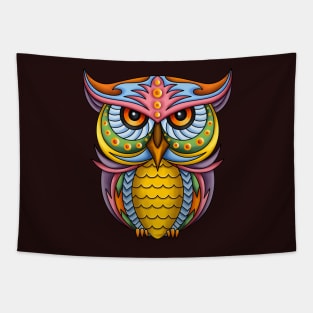 Colorful Owl Tapestry