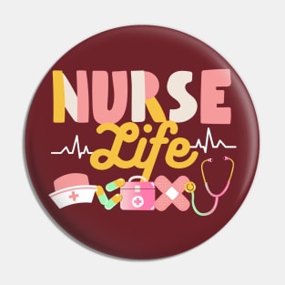 Nurse Life Heart Shape Nursing Week RN LPN CNA Healthcare Pin