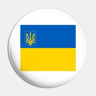 Ukraine Coat of Arms Flag Pin