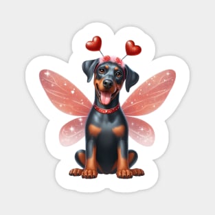 Valentine Fairy Doberman Dog Magnet