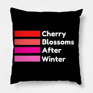 Cherry blossoms after winter Pillow