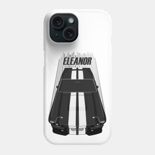 Ford Mustang Shelby GT500 Eleanor 1967 Fastback - Black and White Stripes Phone Case