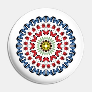 Insect Fun Mandala Pin