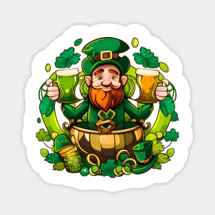 Irish Cheers: Beer, Leprechauns & St. Patrick's Day Magnet